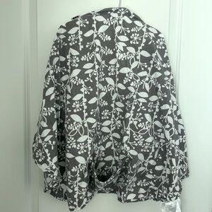 JJ Cole Floral Gray and White Nursing Cover one size